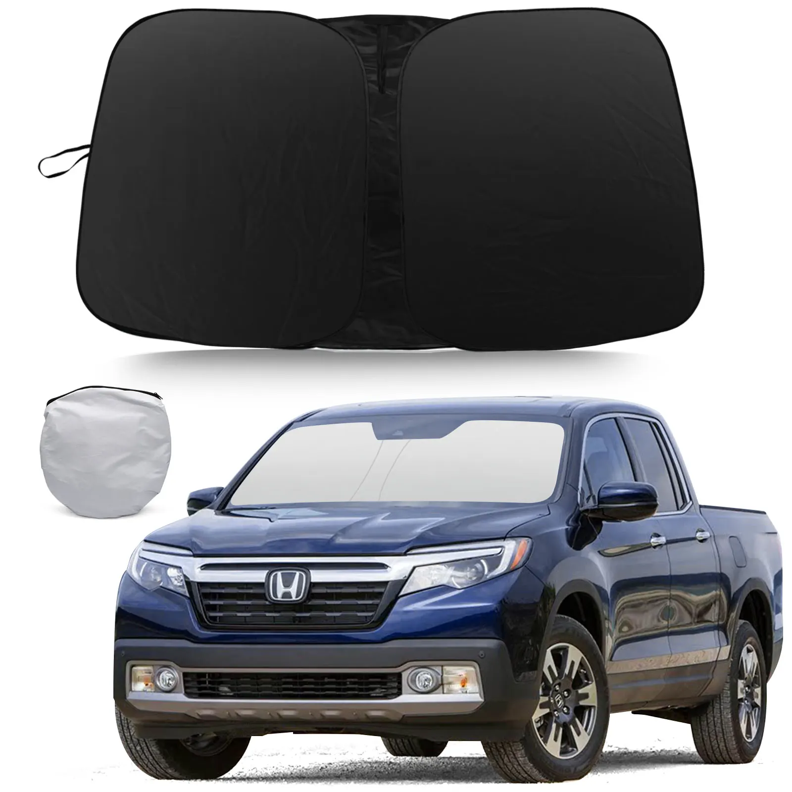 

Windshield Sun Shade for Honda Ridgeline Accessories 2017-2024 2025 Window Shade Sun Visor Cover Foldable Blocks UV Rays