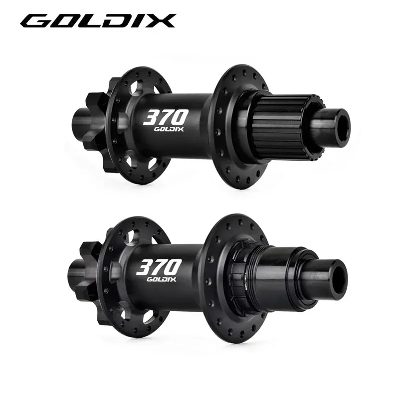 GOLDIX M370 Mountain Bike Hub 36T Ratchet Bicycle Hubs 32Hole J-Bend Spoke 6-Bolt Disc Brake 4pcs Seal Bearing HG/MS/XD Hub Body