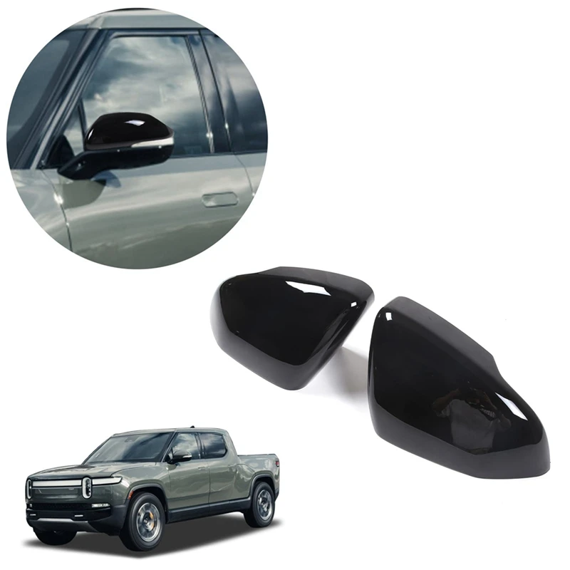 

Door Rear View Mirror Cover Cap For Rivian R1T R1S 2022 2023, ABS Side View Mirror Cover Protective Trim