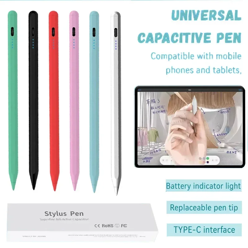 Penna stilo universale 2025 per Android Windows IOS Penna touchscreen capacitiva per telefono cellulare/tablet per Samsung Huawei Apple Xiaomi
