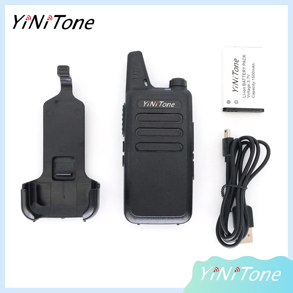 

Yinitone MINI-02 Two Way Radio 16CH 5W UHF 400-470MHz USB Charger Walkie Talkie Portable DMR Ham Radio RT22 FM Transceiver