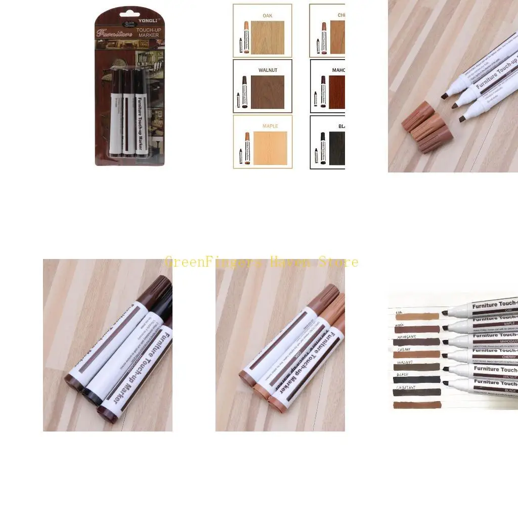 

F68D 12 шт. Набор маркеров для мебели для подкраски восковых палочек Маркеры для ремонта царапин на дереве