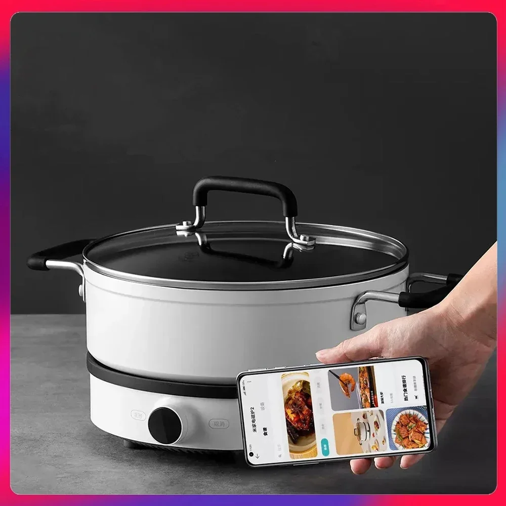 Smart Induction Cookers Mi Home 2100W Multifunctional OLED Screen Induction Cookers Work with App For 220v