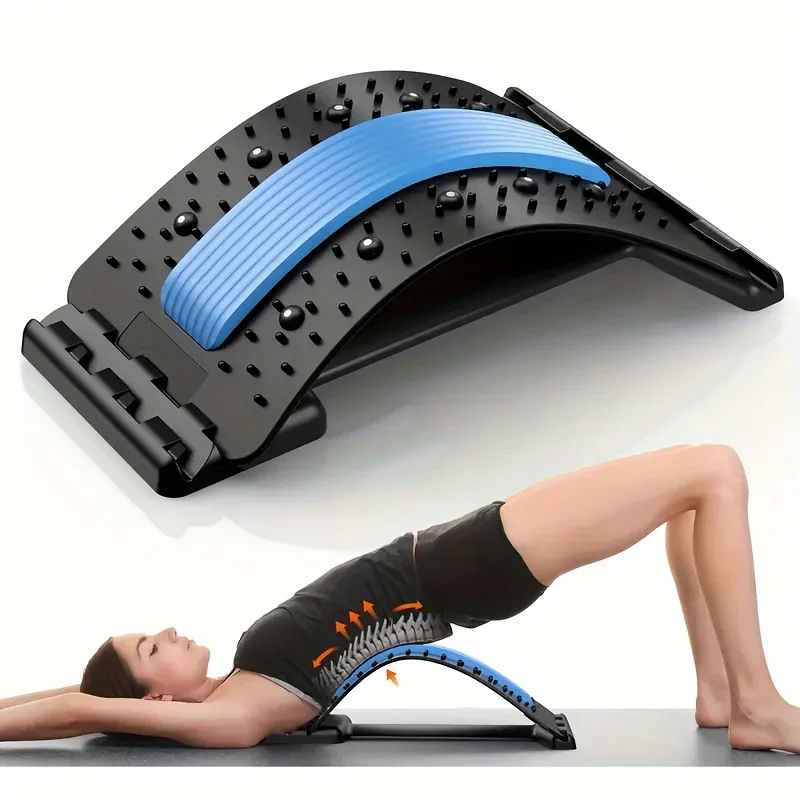 Adjustable Back Stretcher for Pain Relief - Level 3 Spine Decompression & Intervertebral Disc Massage