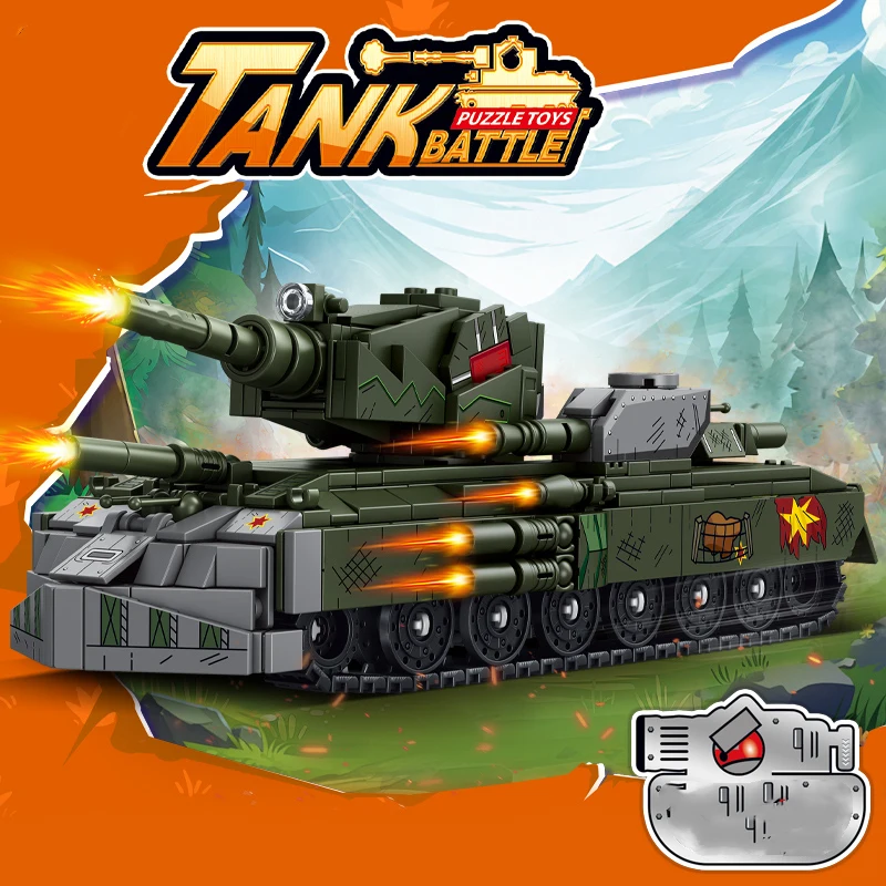 

2026 New Giant Mouse Tank Building Blocks KV99 National Defense Army Karl Mortar Assembly Model Puzzle Toy for Boys as Gift