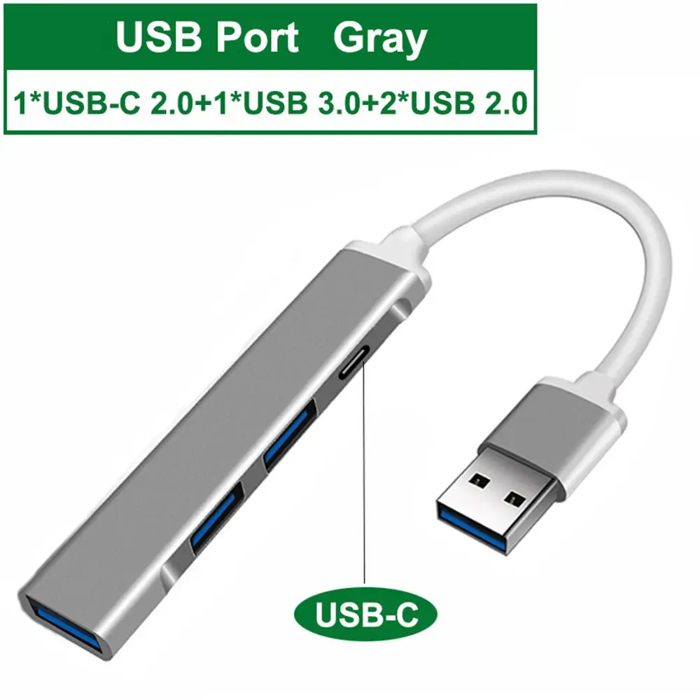 

High Speed 4 Port OTG Adapter Dock Station USB C HUB USB 3.0 Expander Type-C For Xiaomi HP Dell Lenovo
