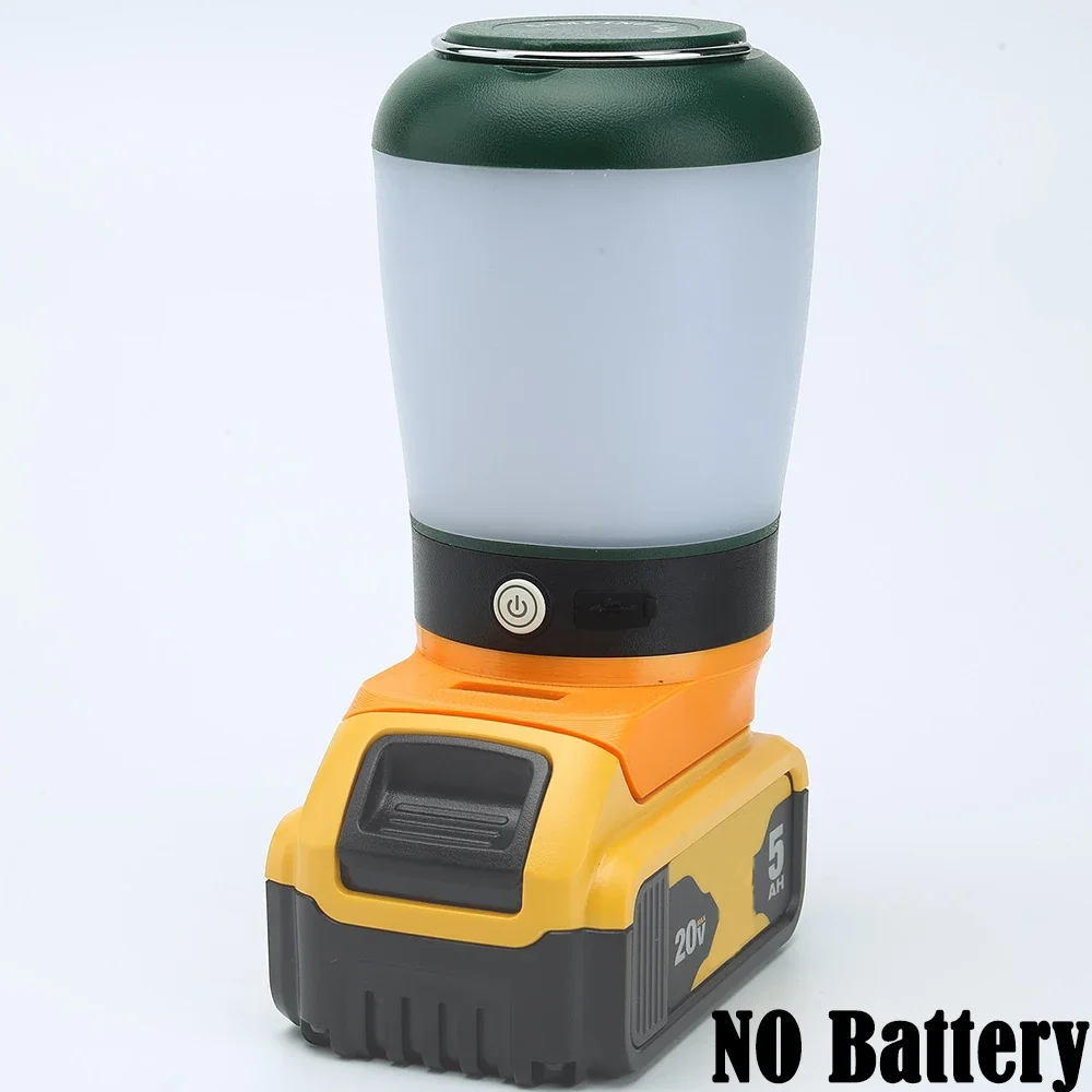 

Portable Adjustable For DeWalt 18V DCB206 DCB205 Lithium Battery LED Work Light Workshop Family Camping Travel Lantern