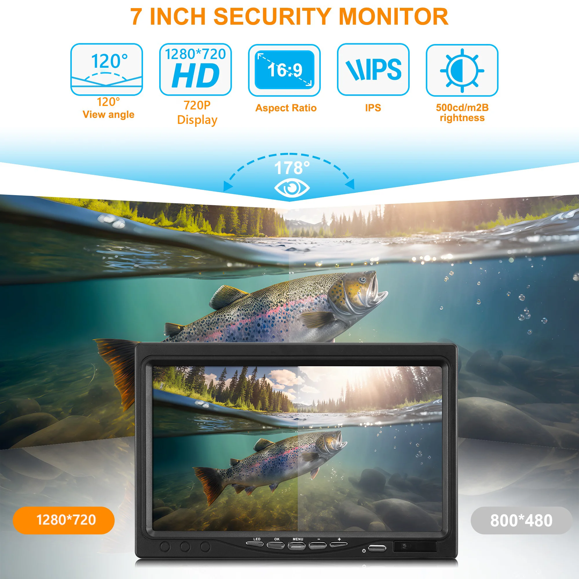 Imagem -02 - Moqcqgr Ice Fishing Câmera com Dvr Ip68 Impermeável 8336hd & 1080p Câmera para Mercadorias de Pesca Presente do Homem