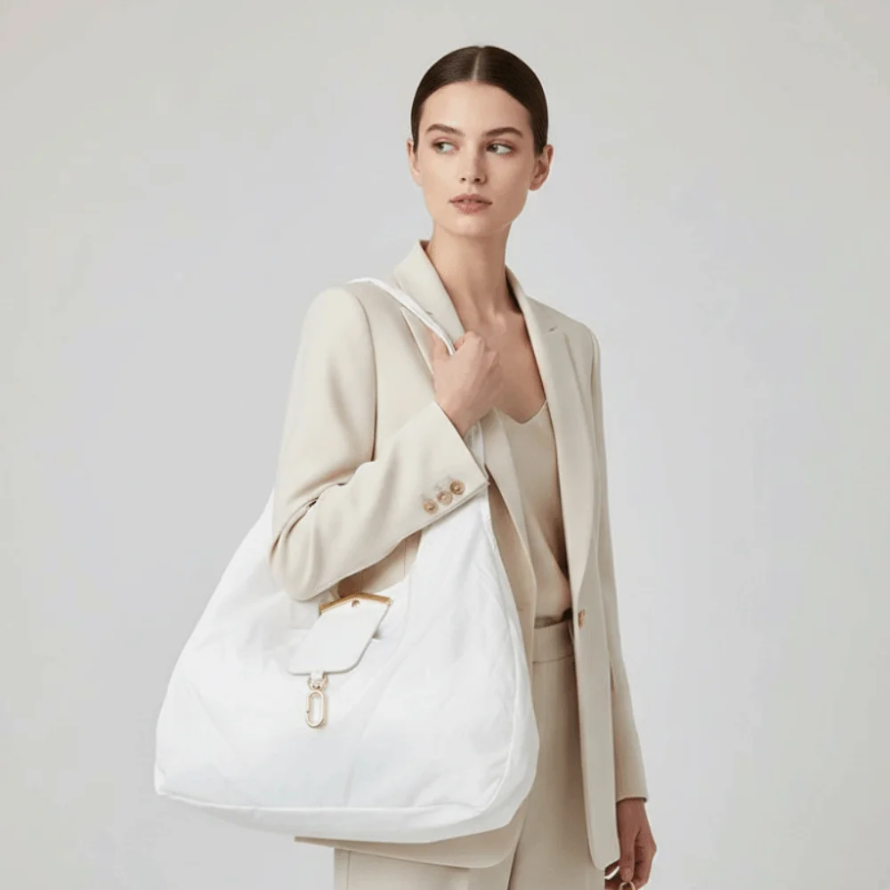 Solid Color Key Chain Tote Bag Space-Saving Tear-Resistant Foldable Shopping Bag Ultra-Lightweight Mini 2-in-1 Bag Charm Pouch