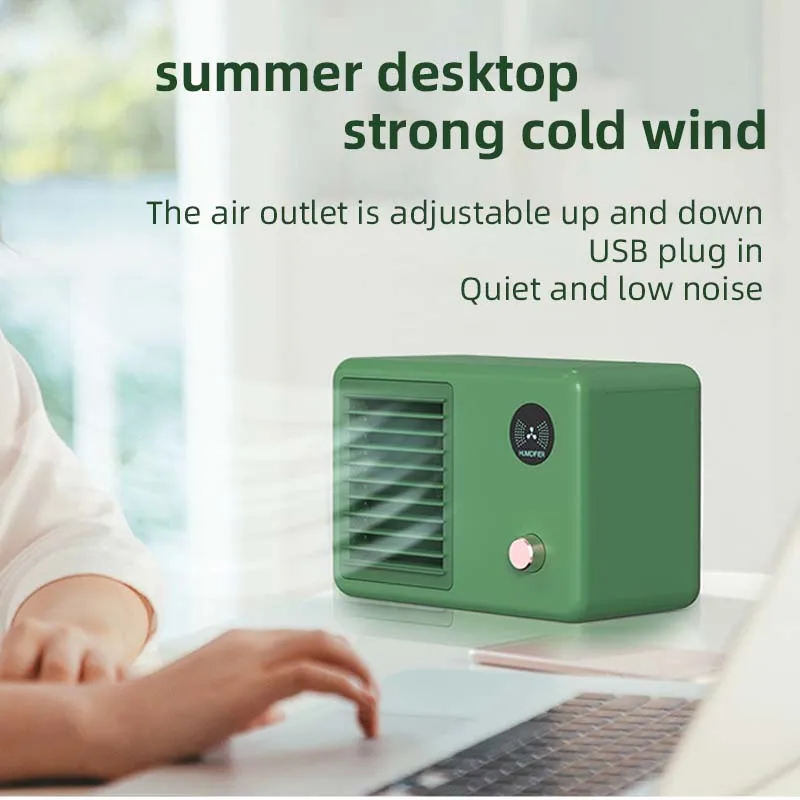 Mini Spray Humidification Fan Portable Air Conditioner USB Conditioning Heavy Fog  Desktop Mobile Cooling Fans  Mini Air Cooler