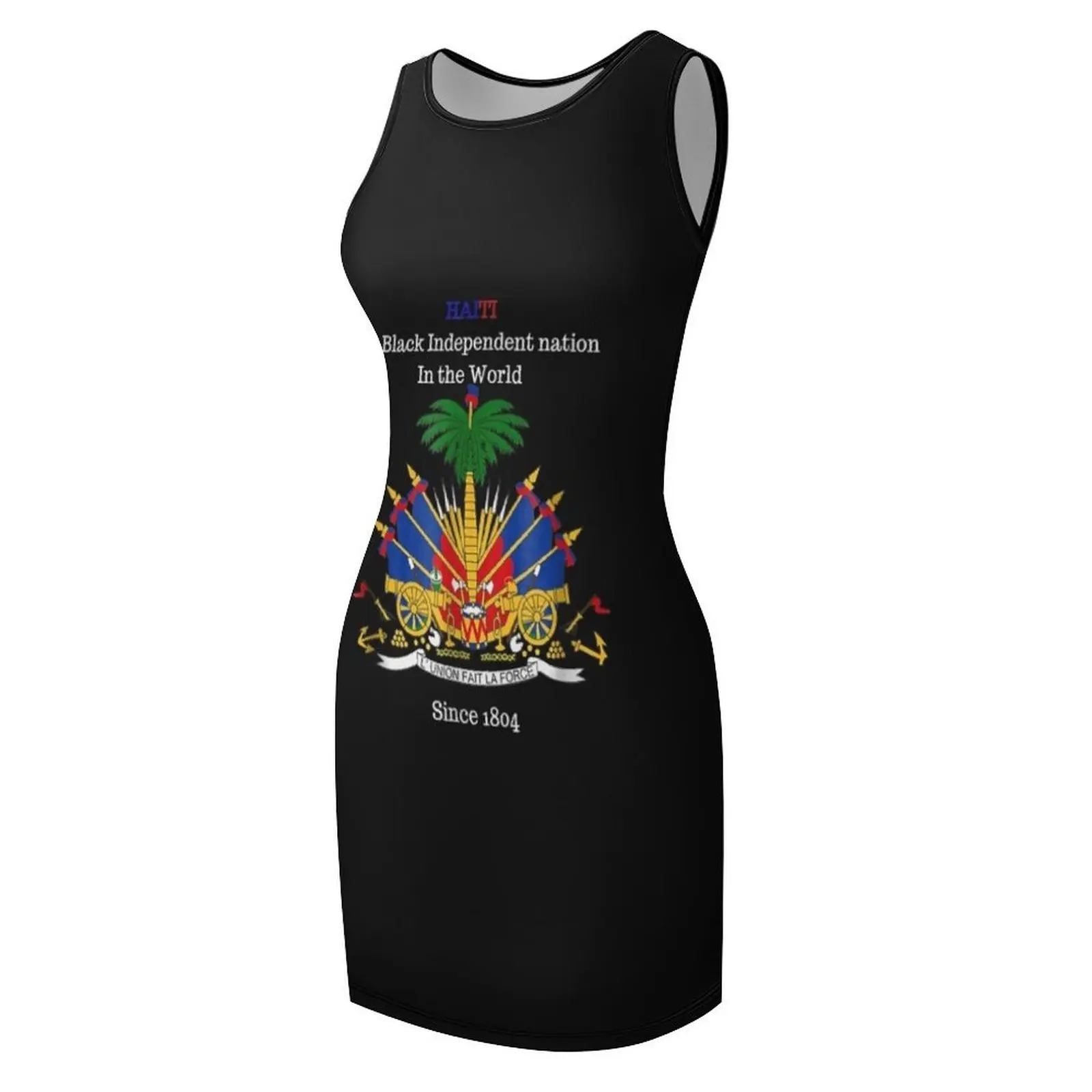 아이티 국기 티셔츠, 독립 기념일 축하에 적합 민소매 선드레스 드레스 여성용 빈티지 드레스 2025