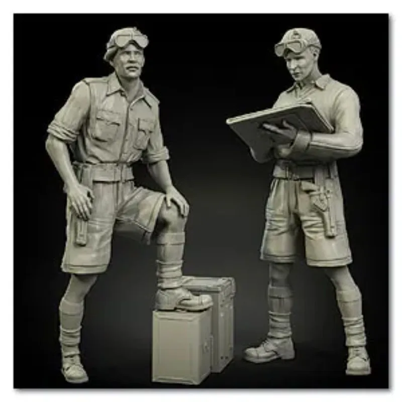 1/35 Scale Resin Figure Assembly Model Kits Historical Hobby Miniature British Soldier (2 Figures) Unassembled Unpainted C553-1