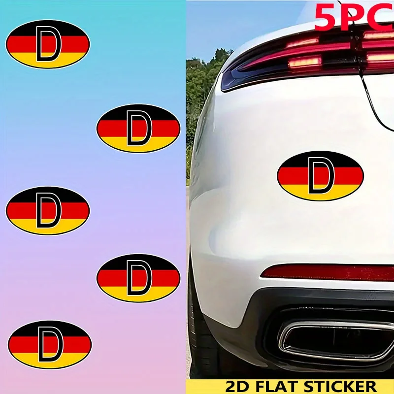 5 pegatinas de vinilo con bandera de Berlín de 19,05 cm para coche, motocicleta, camión, barco, pegatinas duraderas