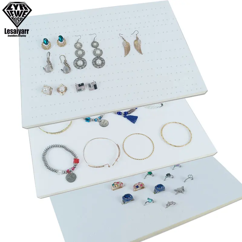 

Jewelry Foam Tray Velvet DIY Jewelry Insert Linner Ring Earrings Necklace Display Case Bracelet Watch Organizer Box Holder 3Pcs