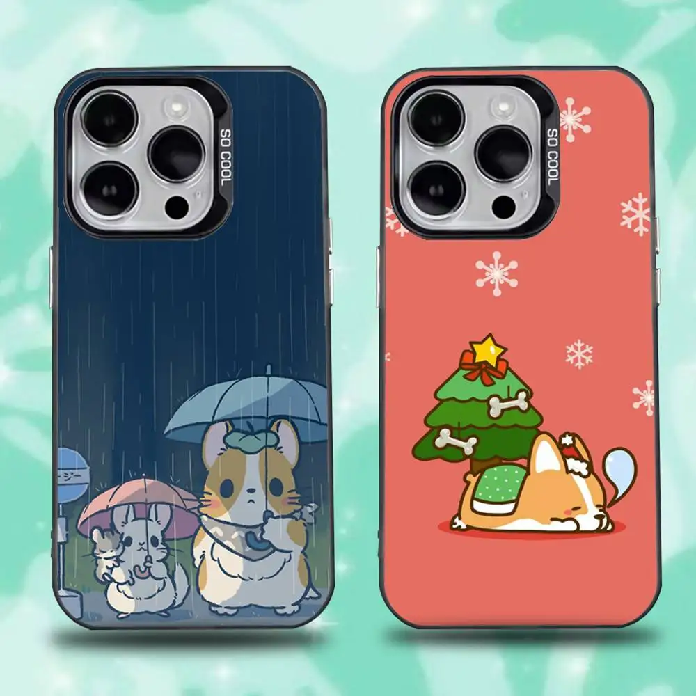 

Corgi Pet Dog Cute For iPhone 17,16,15,14,13,12,11,Pro,Max,Plus,E,Air,Mini Anti Fall Black Matte Hard Bumper Phone Case