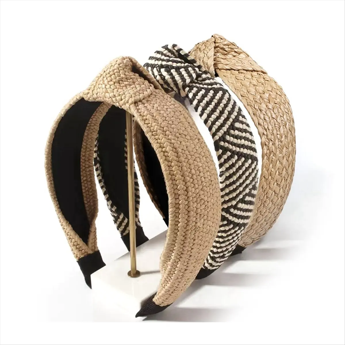 

【КУУПОН!】{0}Повязки на голову с завязками, 3 шт., женские модные повязки на голову в стиле бохо для пляжного отдыха, аксессуары для волос для пляжа для женщин