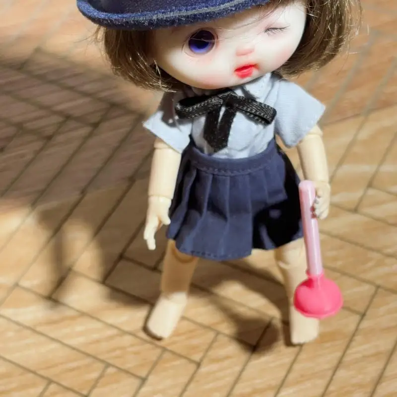 [JN] 5PCS Puppenhaus Badezimmer DIY Zubehör Toilettenkolben Mini Toilette Saugnapf Modell Puppenhaus Miniatur