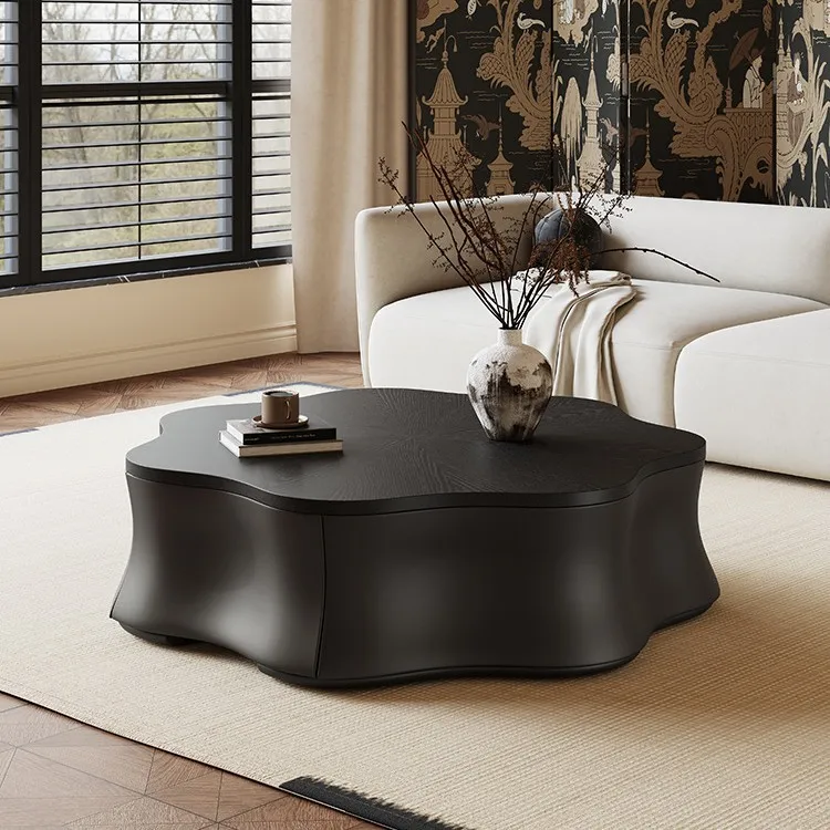 

Новинка! Кофейный столик 2025 года в итальянском современном стиле, с текстурой дерева, для гостиной, дизайнерский, прочный, средний размер.