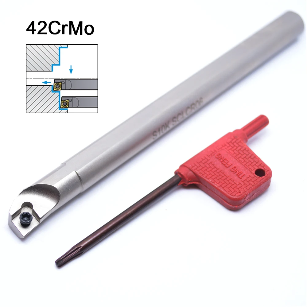 S07K S08K S10K S12M SCLCR06 SCLCL06 portautensili per tornitura interna CNC barra di alesatura per tornio per CCMT 060202 060202