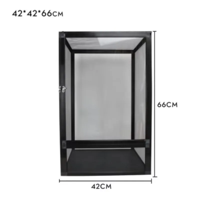 النمط الكلاسيكي الألومنيوم شاشة تربية قفص الزواحف مربع علبة بلاستيكية كلاسيكية السلكية المتاحة أحجام S/M/L/XL/XXL