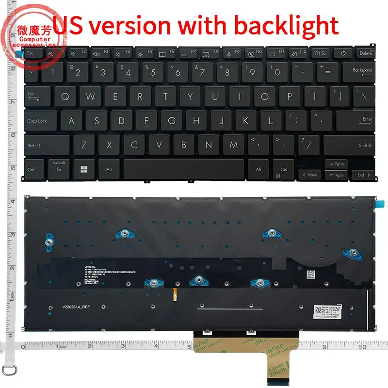 Teclado estadounidense para ASUS Zenbook UX5304 UX5304V UX5304VA UX5304UA UX5304MA UX5304U UX5304M