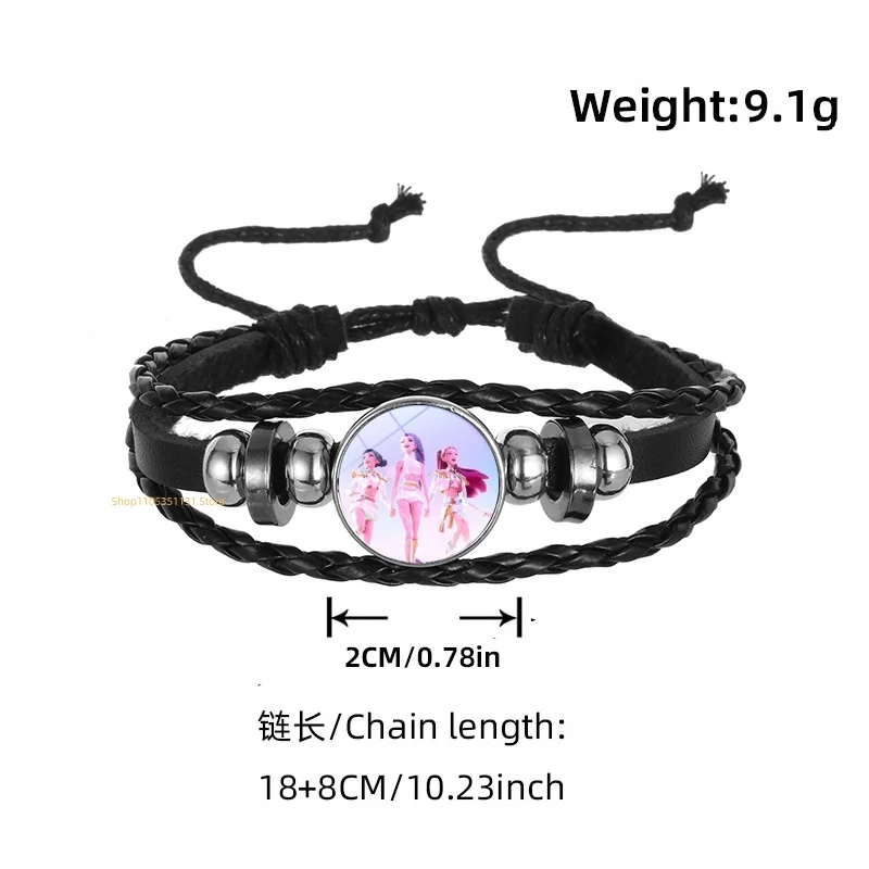 Anime Hand Bracelet Braided Leather Adjustable Wristband Cute Cosplay Accessories Birthday Gift for Kids Girls Fans 3 colors - view 4