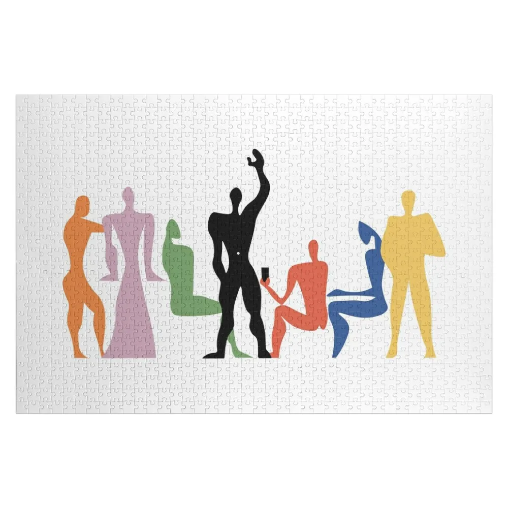 Le Corbusier colourful gathering - Architecture Jigsaw Puzzle Customizable Gift Custom Name Wood Customized Photo Puzzle