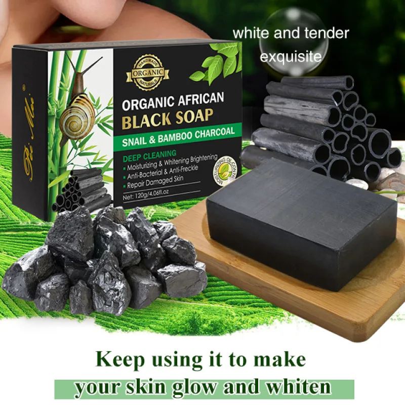 Snail Charcoal African Handmade Black Soap