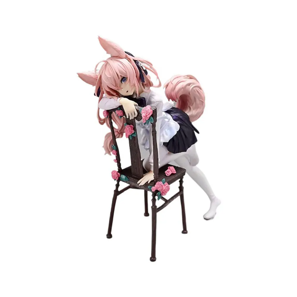 22CM Anime Rabbit Flova Figure kneeling on stool anime model toys gift doll collection decoration PVC