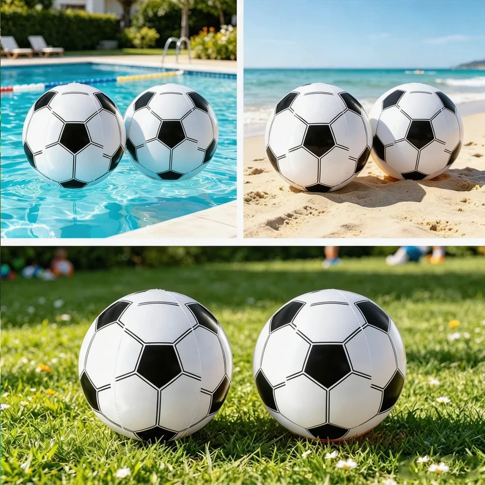 Inflatable Beach Soccer Ball PVC Inflatable Football Water Pool Toy for Children Adults Summer Outdoor Fun Play and Party Games - view 5