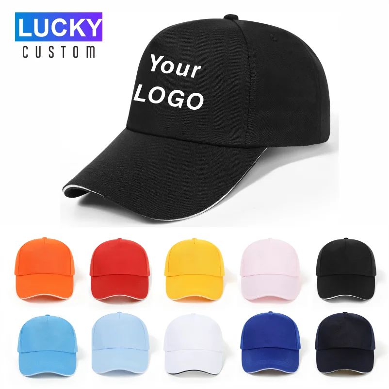 Hat Print Logo Baseball Cap Men's And Women's Solid Color Sun Hat Casual Hat Outdoor Sports Hip-hop Hat Golf Hat Free Print