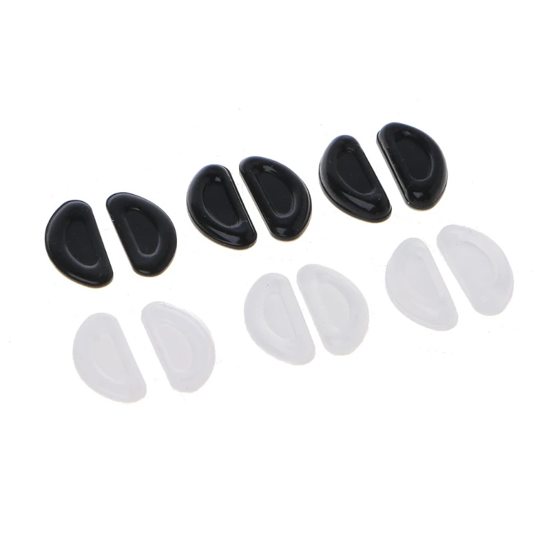 10 Pairs Adhesive Eye Glasses Nose Pads D Shape Stick on Anti-Slip Soft Silicone Adhesive Nose Pads Glasses Nose Pad Kit