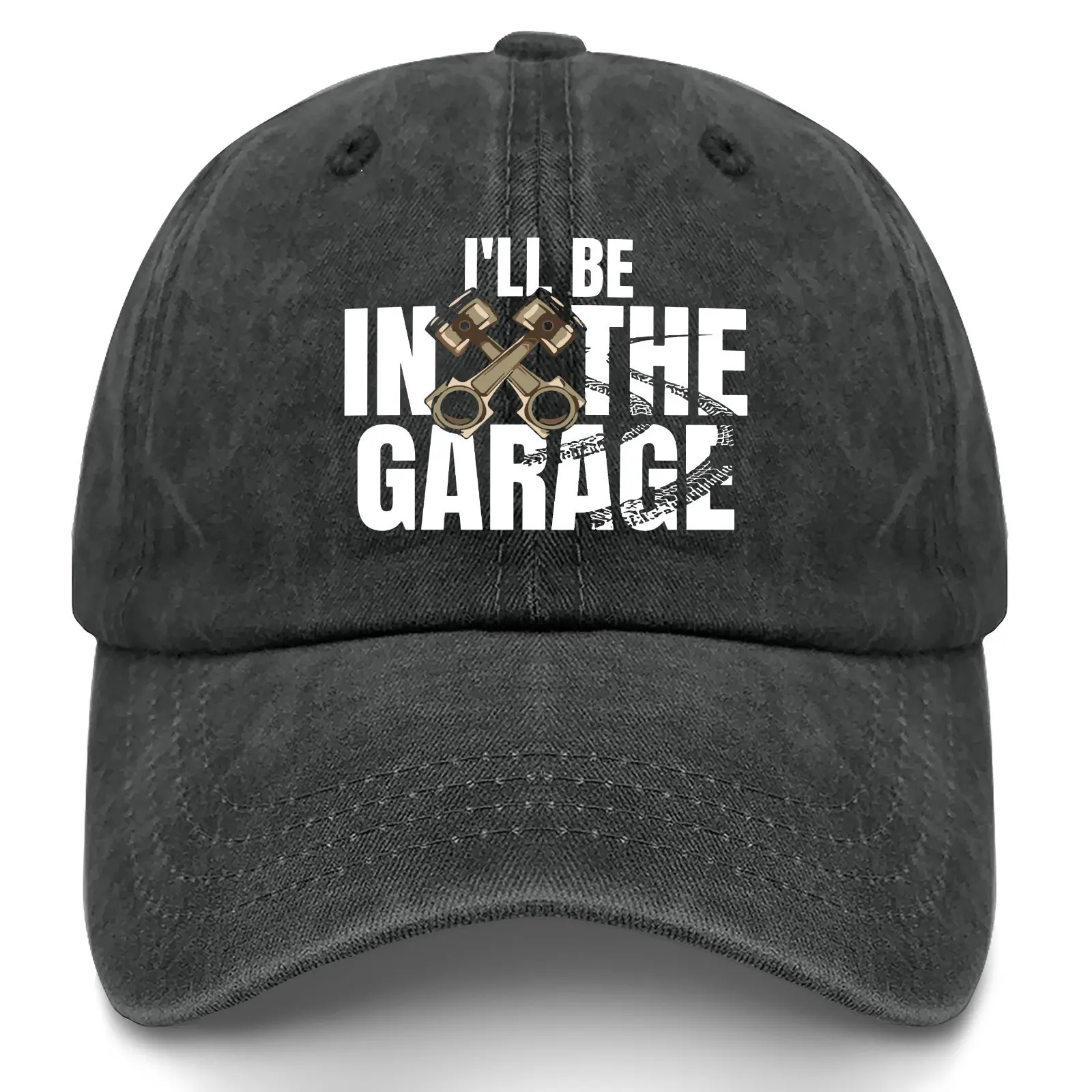 سأكون في قبعة البيسبول GARAGES - مناسبة للرياضة والخارجية والاستخدام اليومي - أغطية الرأس غير الرسمية