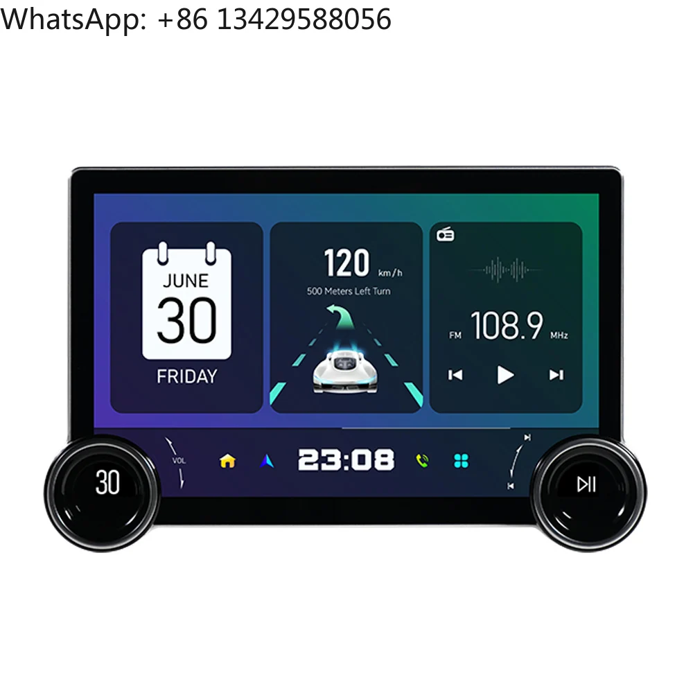 

11.8 Inch Carplay Universal 2K Qled Screen Double Din Car Stereo 2 Din Android 13 GPS Navi Car Radio Head Unit Car DVD Player