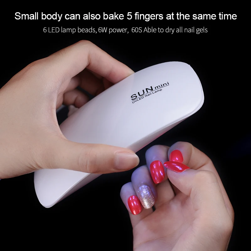 

Desk Drying Nail Lamp Usb 6W Mini UV Lamp Home Use Nail Lamp For Drying Polish Varnish With USB Cable UV Manicure Lamp