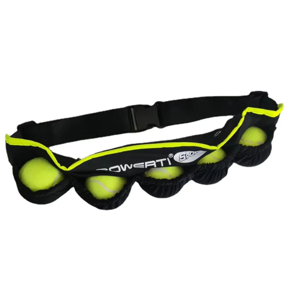 

Adjustable Tennis Ball Bag Elastic Pouch Fanny Pack Tennis Balls Holder Racket Sports Zippered Pocket Waist Bag Tennis