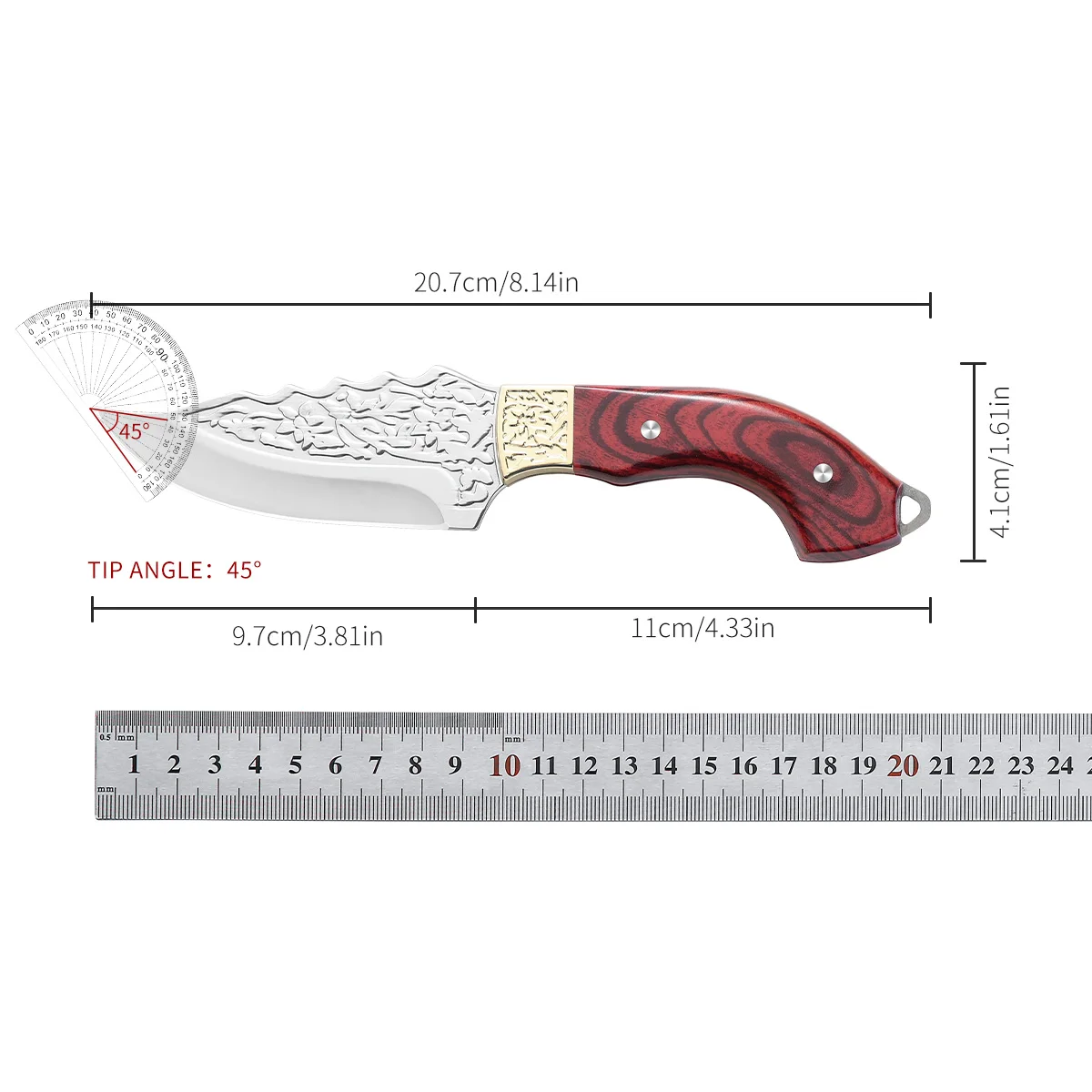 الفولاذ المقاوم للصدأ نزع العظم السكاكين اليدوية مزورة سكين الفاكهة سكين تقطيع اللحوم الساطور الشيف سكين الجزار أدوات الطبخ الأسماك #6