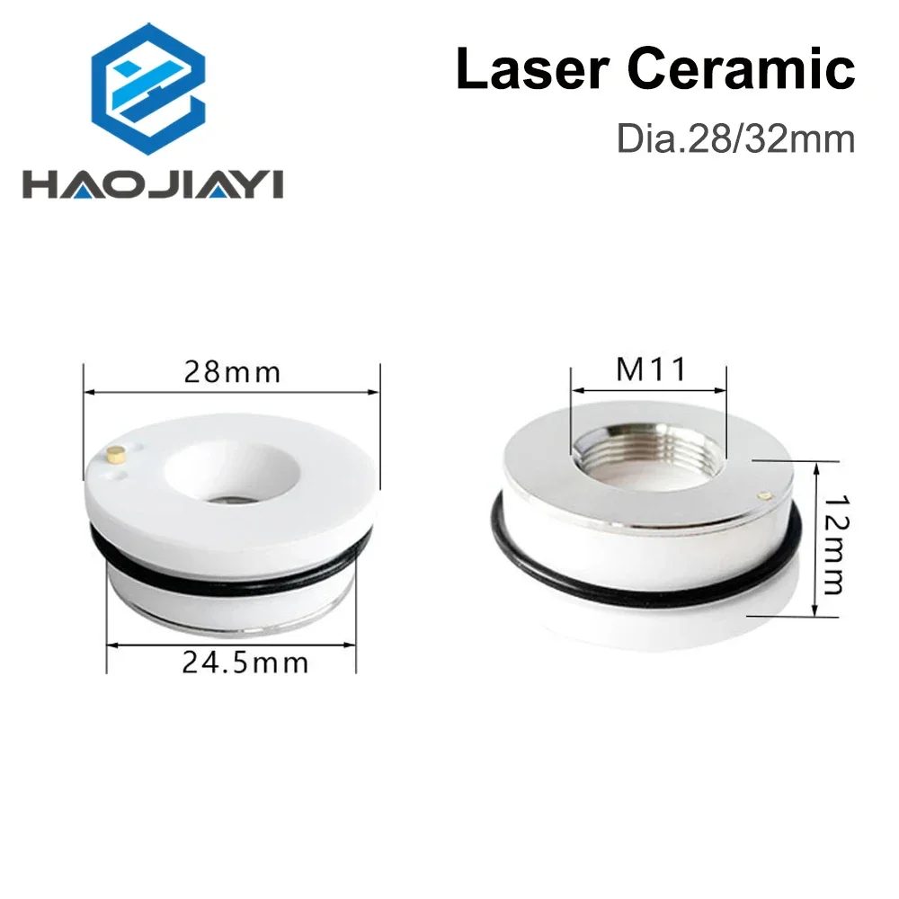 เลเซอร์เซรามิคผู้ถือแหวน 28/32 มม.สําหรับ Precitec Raytools WSX เส้นใยหัวอะไหล่ KT CON Procutter Lightcutter