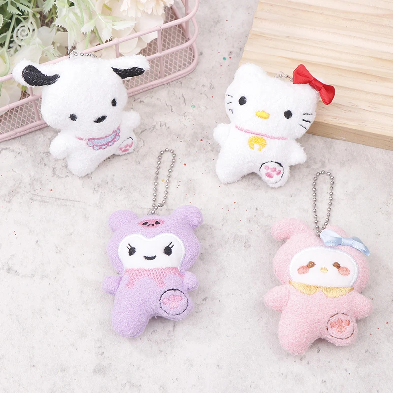 LLavero de peluche de Anime Kuromi para niñas, colgante de bolsa de Hello Kitty, Sanrio Kawaii, 1 unidad