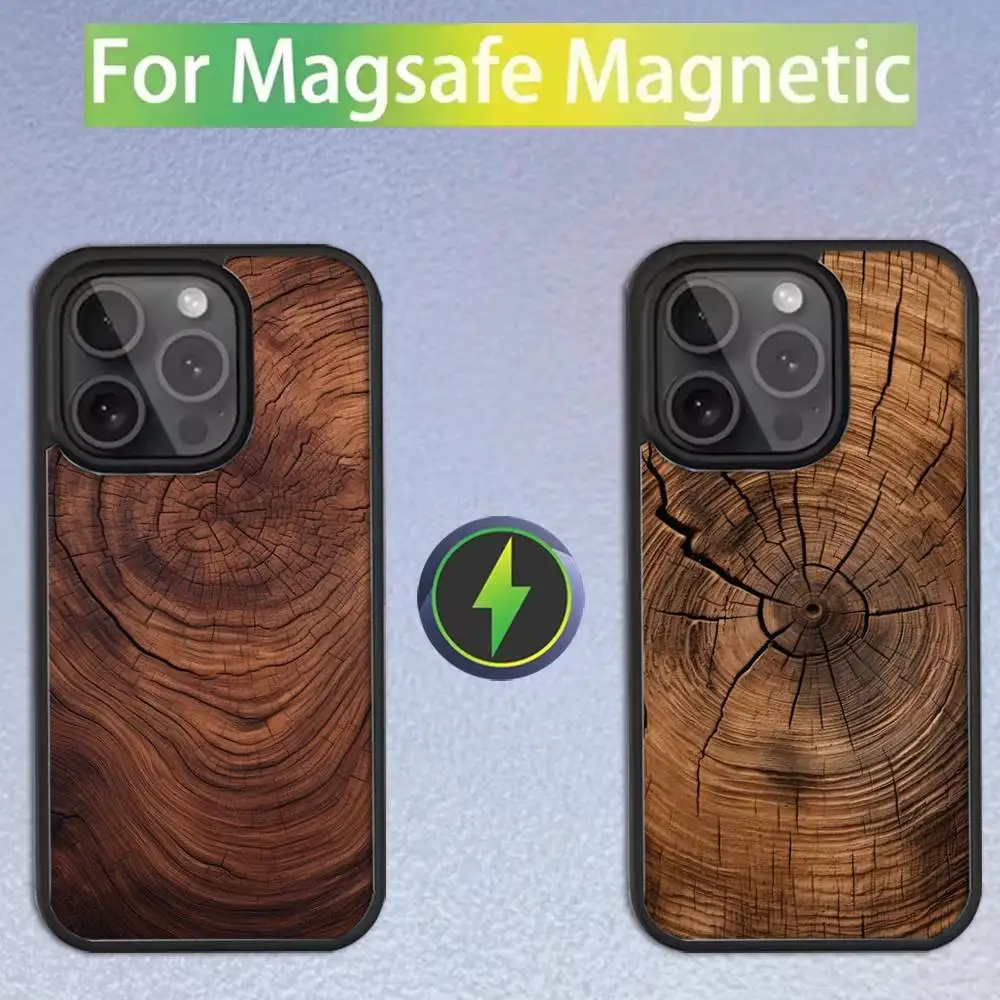 

Natural Art Wood Phone Case For iPhone 16,15,14,13,12,11,Pro,Max,Plus,Mini,SE Magsafe Magnetic Wireless Charging