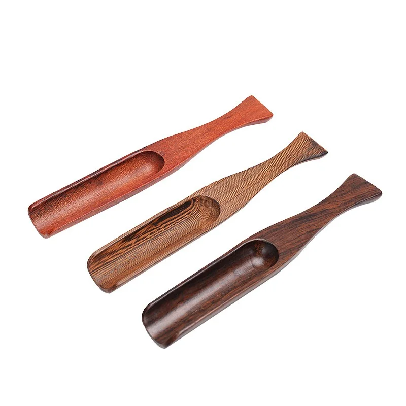 100Pcs/Lot Wooden Tea Scoops Handmade Solid Wood Tea Spoon Retro Tea Shovel Tea Sets Chinese Kung Fu Tea Accessories Wholesale