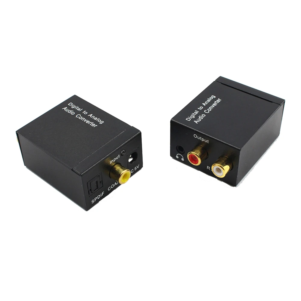 Amplificador de Áudio Analógico para Digital, Portátil, 3.5mm, Coaxial, Fibra Óptica, Aux, Rca, L, R Conversor, Spdif, Decodificador, Amplificador