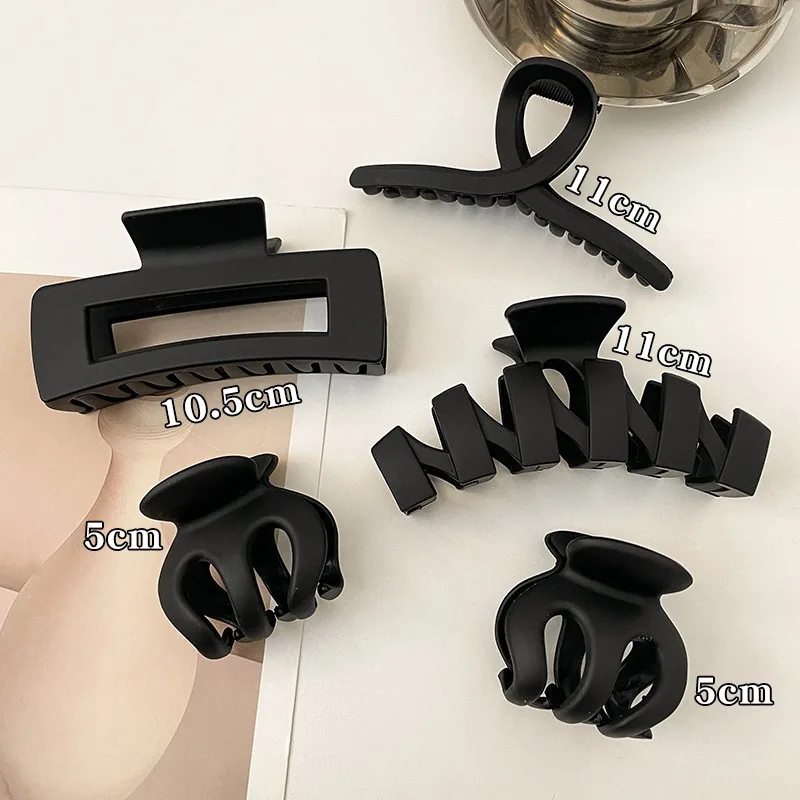3/4/5pcs Frauen Mädchen Haar Krallen Clips schwarz Kaffee große Klaue Clips Pferdes chwanz Haarnadel Krabben Haars pange Mode Haarschmuck Geschenke – Detail 7