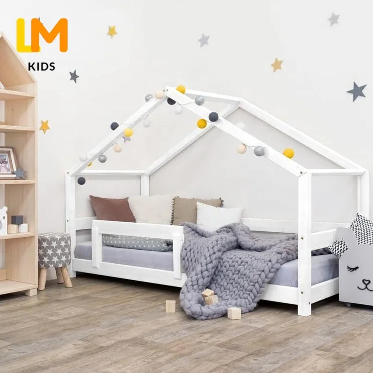 

Kids Wood House Bed Modern Design for Toddlers Girls Ecofriendly Furniture