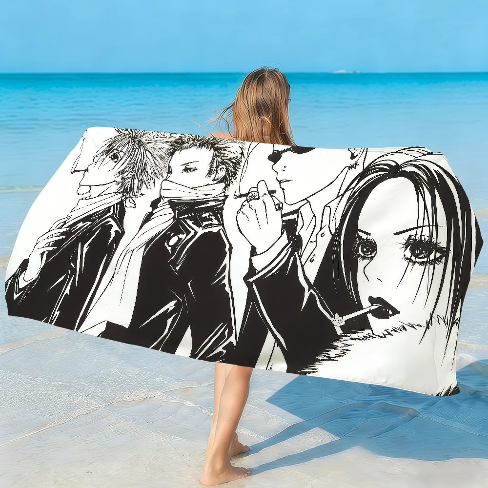 Cartoon N-NANA Towel Soft Lightweight Anti-Sand Large Beach Towel Quick-Drying Bath Sports Family