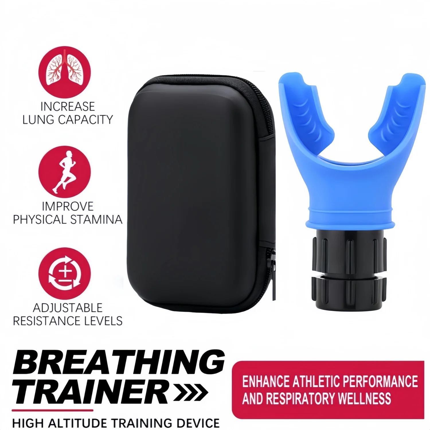 Home Resistance Breathing Training Physiotherapy Rehabilitation Pulmonary Respiratory Trainer Lungs Strengthens Lung Endurance