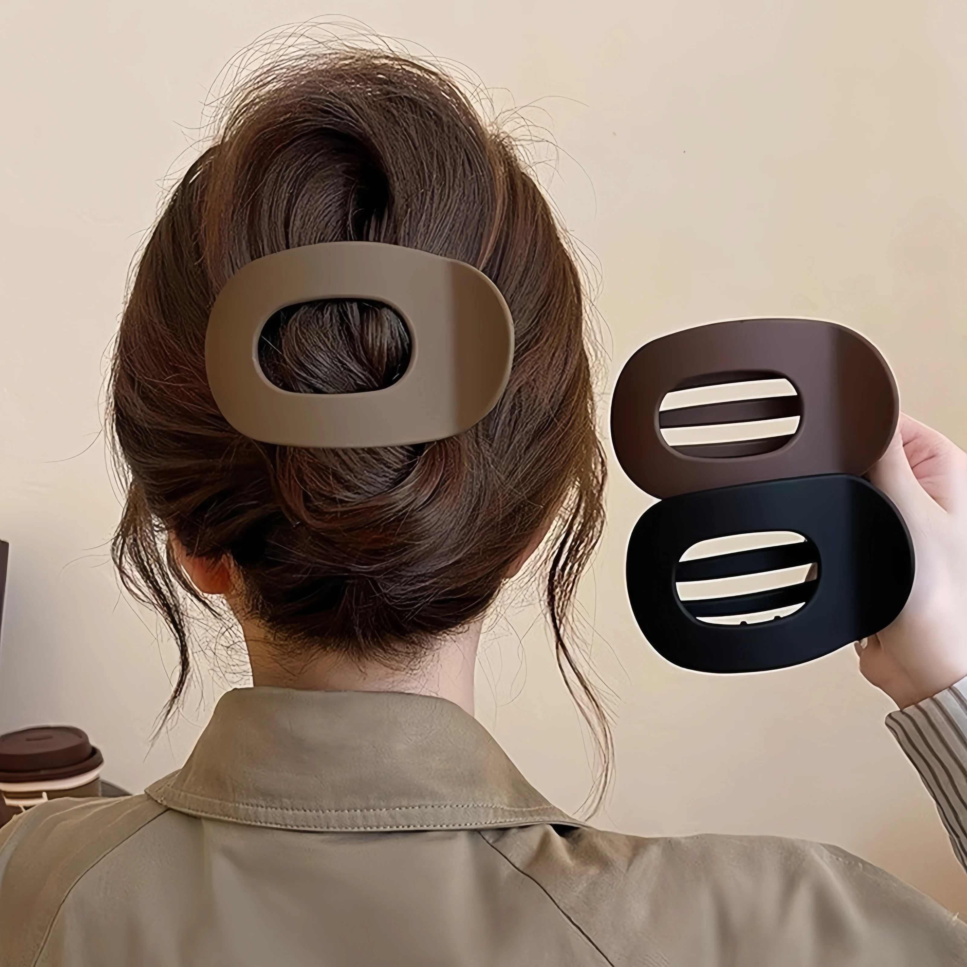 3pcs Jepit Rambut Korea Elegan Matte Model Crab Acetic, Jepit Rambut Sendok, Jepit Rambut, Barrettes Baru, Aksesoris Rambut Wanita untuk Kuncir Kuda