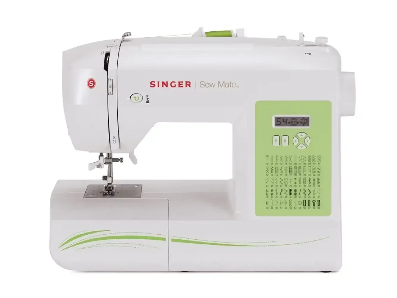 5400 Sew Mate Computerized Sewing Machine with 154 Stitch Applications Adjustable stitch length and stitch width