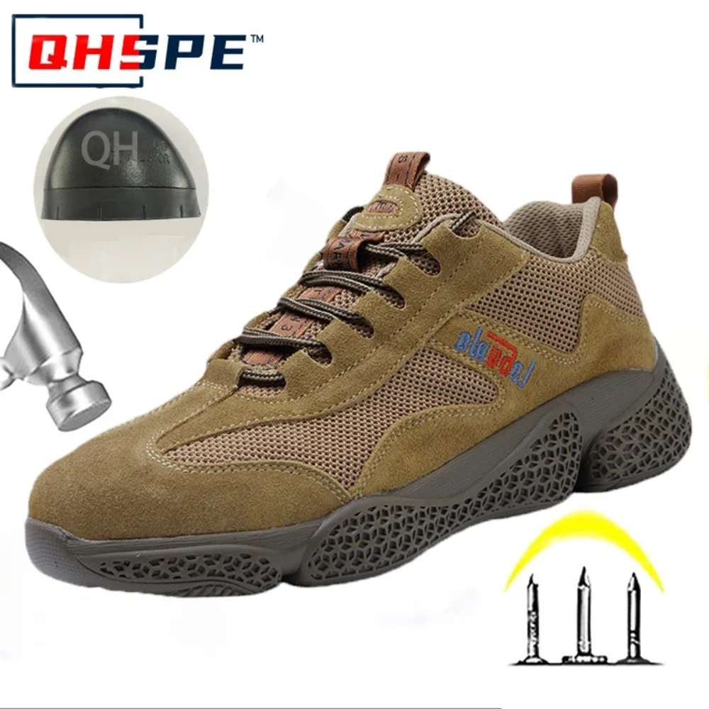 

Men's Labor Protection Shoes Steel Toe Caps Lightweight Anti Slip Safety Work Shoes Anti Piercing Smashing Functions
