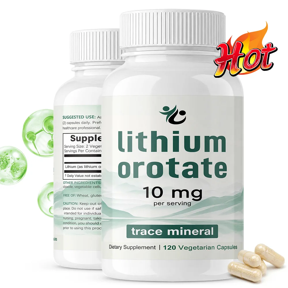 10mg Lithium Orotate - Essential Trace Mineral with High Bioavailability | 120 Vegetarian Capsules As A Healthy Aging Supplement